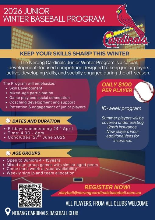 2026 Junior Winter Baseball Program